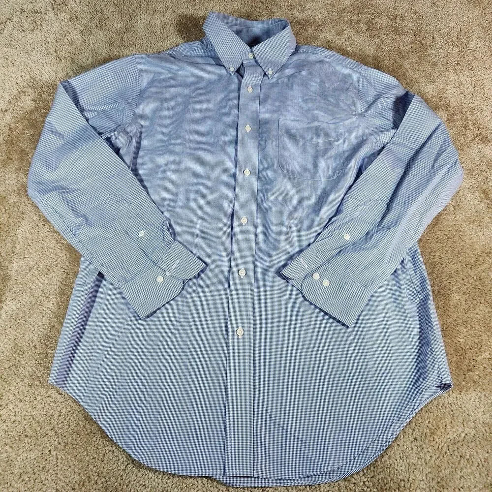 Lauren Ralph Lauren Mens Long Sleeve Shirt Non Iron Cotton Check 16(34-35) #281